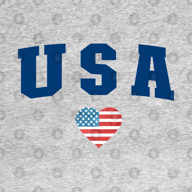 USA Star United States of America with the flag in heart love shaped by ActivLife